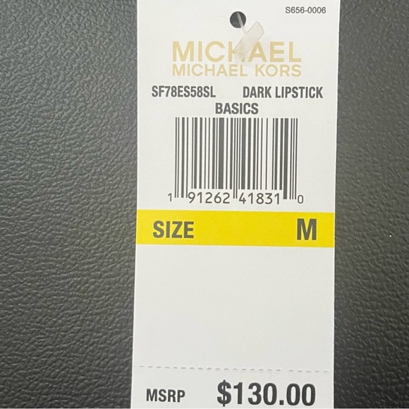 Michael Kors Dark Lipstick Paisley Cold Shoulder Knee-Length Dress. Sz. M - Picture 8 of 8